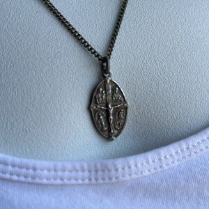 Catholic Medal Necklace Crucifix